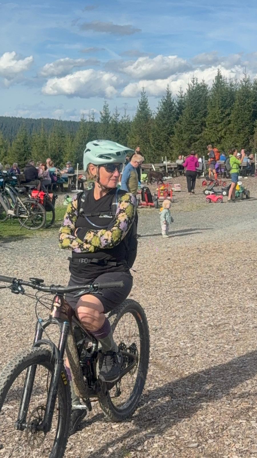 Mountainbiker van de club in Winterberg